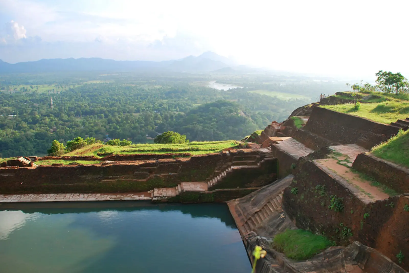Felsenfestung Sigiriya Lion Rock über der Landschaft Sri Lankas